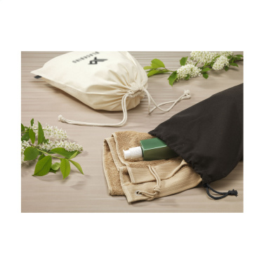 Logotrade advertising product image of: Gift Pouch Natural GRS Recycled Cotton (150 g/m²) L