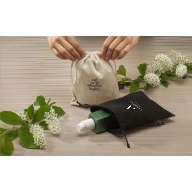 Logo trade promotional item photo of: Gift Pouch Natural GRS Recycled Cotton (150 g/m²) S
