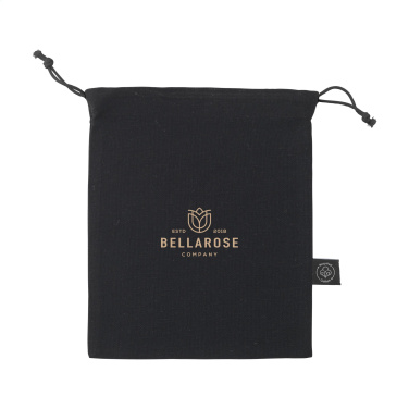Logotrade promotional gift picture of: Gift Pouch GRS Recycled Cotton (150 g/m²) S
