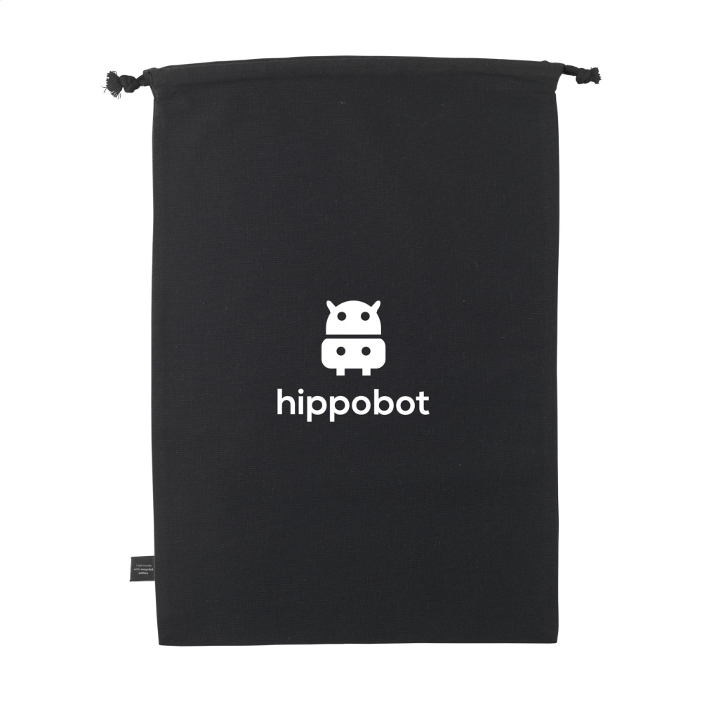 Logo trade promotional merchandise image of: Gift Pouch GRS Recycled Cotton (150 g/m²) L