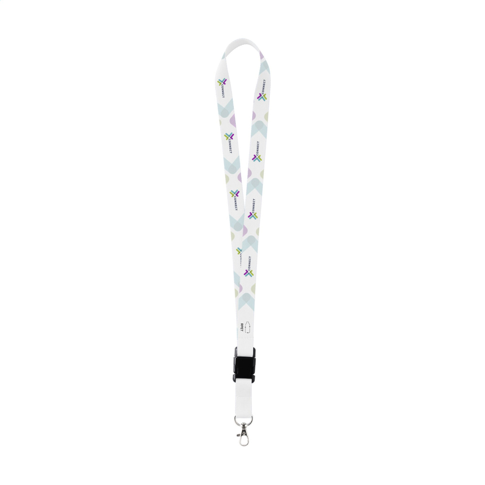 Logo trade corporate gifts image of: Lanyard Sublimation Buckle RPET 2 cm keycord
