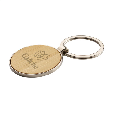 Logotrade promotional merchandise image of: Bamboo Key Circle keyring
