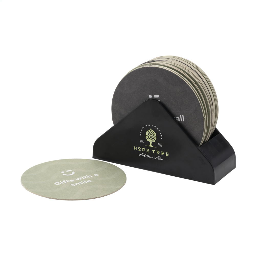 Logo trade promotional product photo of: Recycled Holder Beer Coasters