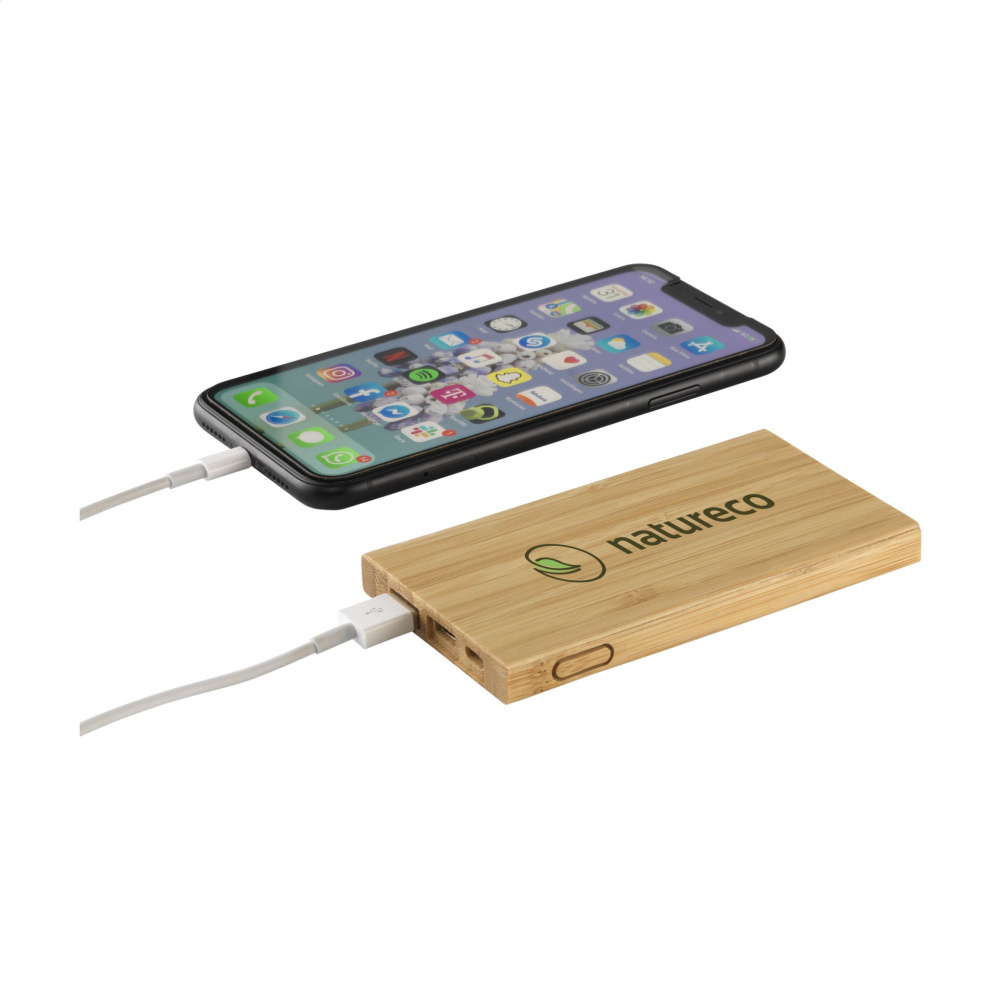 Logo trade promotional products picture of: Bamboo 4000 Powerbank external charger