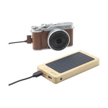 Logotrade promotional merchandise image of: Solar Powerbank 8000+ Wireless Charger