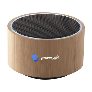 Logo trade promotional items image of: Wave Bamboo Wireless Speaker