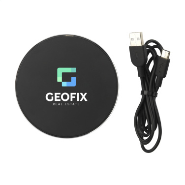 Logotrade promotional products photo of: Tecco GRS Recycled Alu 15W Wireless Charger