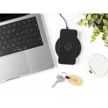 Logo trade promotional gifts picture of: Tecco GRS Recycled Alu 15W Wireless Charger