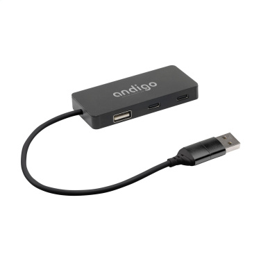 Logo trade promotional giveaways picture of: Tecco GRS Recycled Alu USB Hub