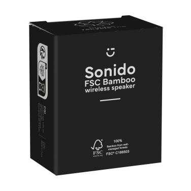 Logo trade promotional merchandise photo of: Sonido 5W Bamboo wireless speaker