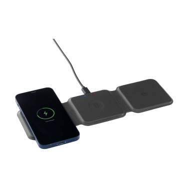 Logo trade promotional gifts picture of: TriCharge RCS  Recycled PU Wireless Charger