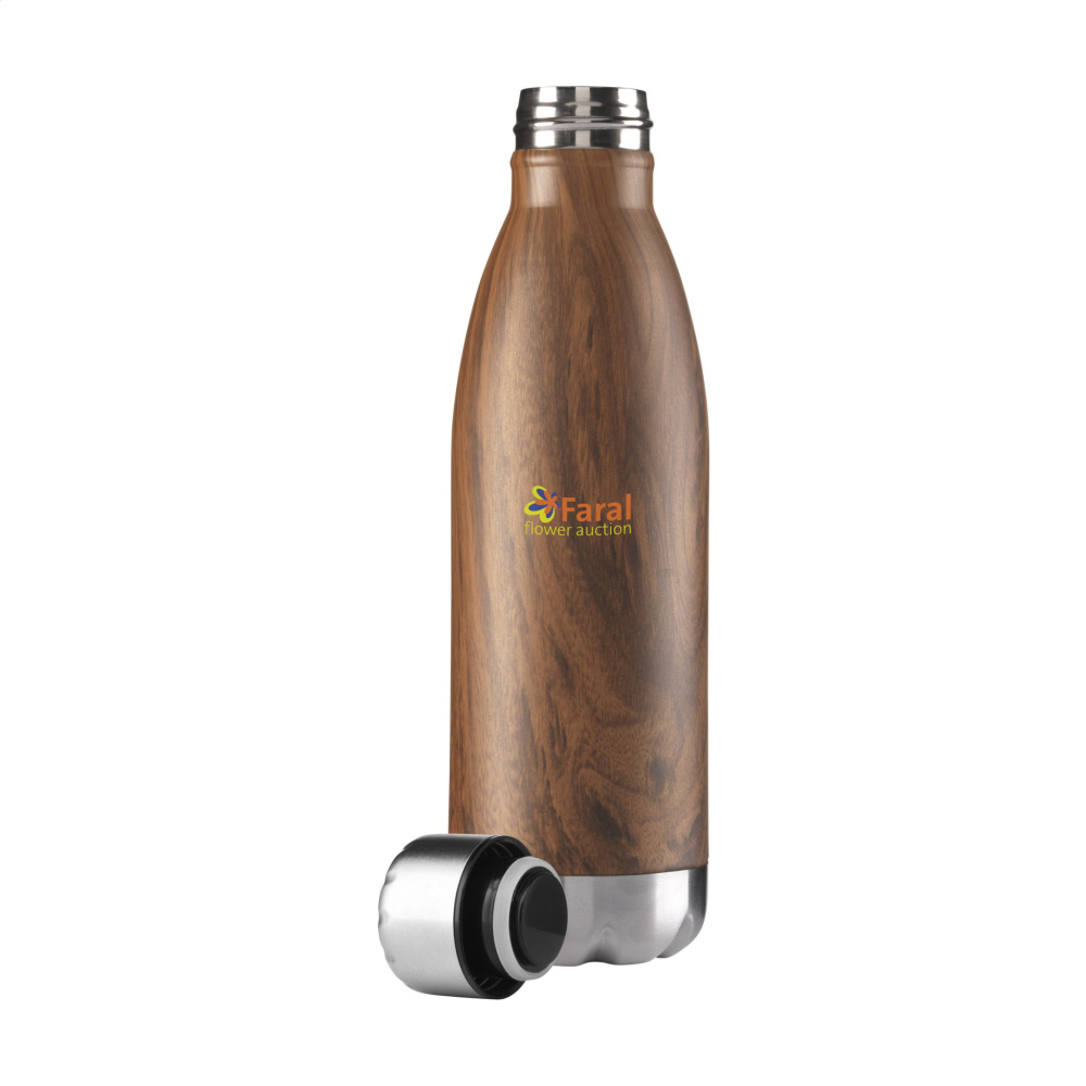 Logo trade advertising products image of: Topflask Wood 500 ml drinking bottle