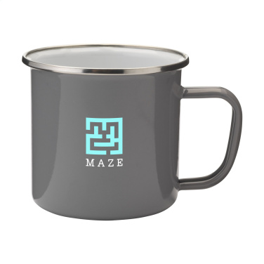 Logotrade promotional item image of: Retro Silver Enamel Mug 350 ml