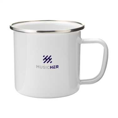 Logotrade promotional gift image of: Retro Silver Enamel Mug 350 ml
