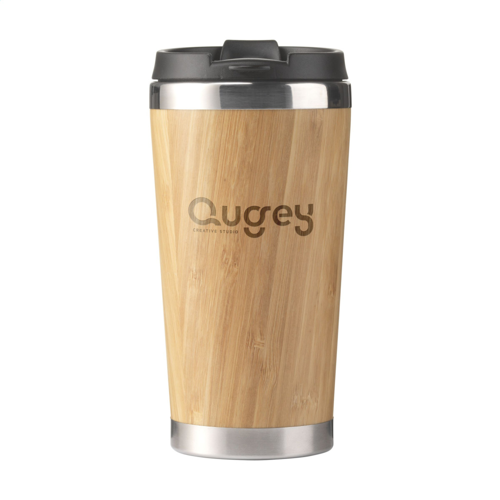 Logo trade promotional items picture of: Tokyo 450 ml bamboo thermo cup