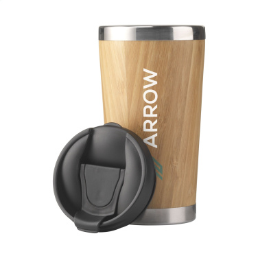 Logo trade corporate gifts image of: Tokyo 450 ml bamboo thermo cup