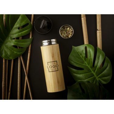 Logo trade promotional gift photo of: Sakura 360 ml bamboo thermo bottle/thermo cup