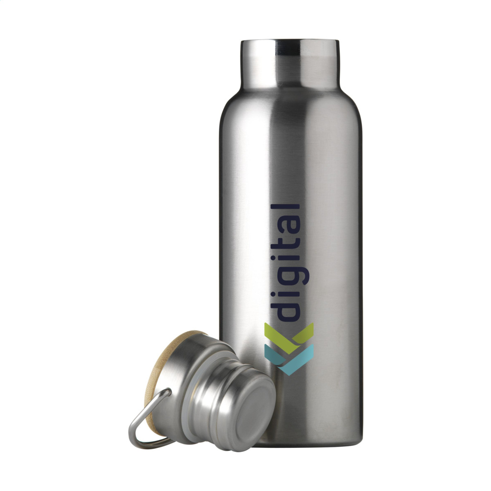 Logo trade advertising product photo of: Nordvik RCS Recycled Steel 500 ml drinking bottle