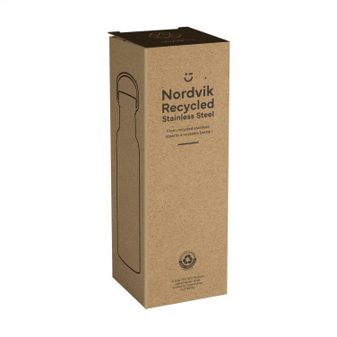 Logo trade corporate gift photo of: Nordvik RCS Recycled Steel 500 ml drinking bottle