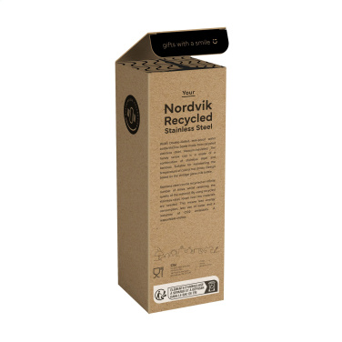Logo trade promotional merchandise picture of: Nordvik RCS Recycled Steel 500 ml drinking bottle