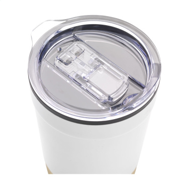 Logo trade promotional gifts picture of: Kobe Bamboo RCS Recycled Steel 350 ml coffee cup