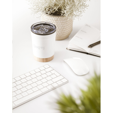 Logotrade promotional item image of: Kobe Bamboo RCS Recycled Steel 350 ml coffee cup