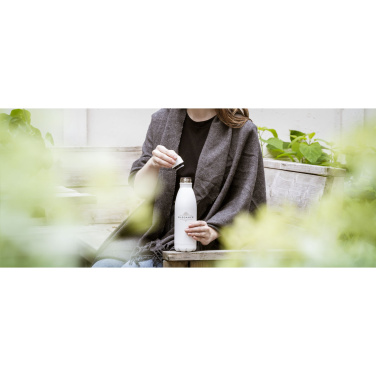 Logo trade promotional merchandise photo of: Topflask Premium RCS Recycled Steel drinking bottle