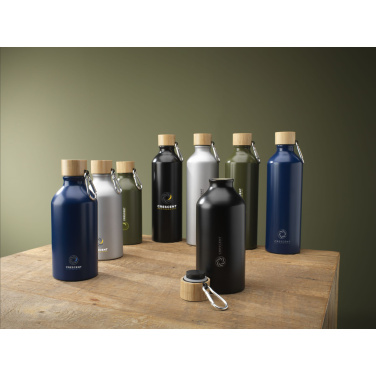 Logotrade promotional gift image of: AluBamboo GRS Recycled Alu 750 ml water bottle