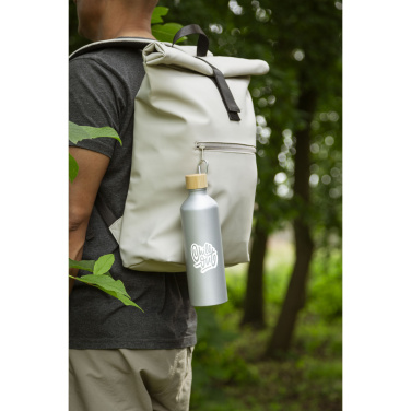 Logotrade business gift image of: AluBamboo GRS Recycled Alu 750 ml water bottle
