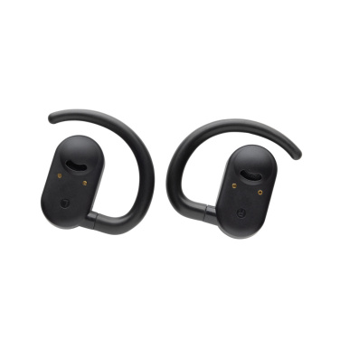 Logo trade promotional merchandise photo of: Fitsound RCS recycled plastic open ear TWS earbuds