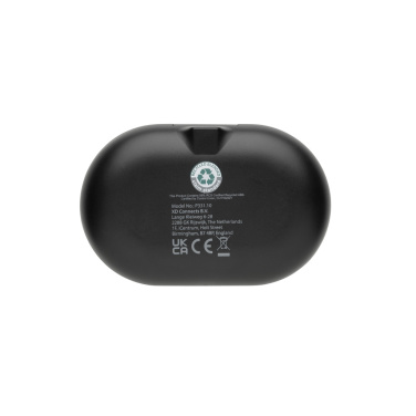 Logo trade promotional merchandise picture of: Fitsound RCS recycled plastic open ear TWS earbuds