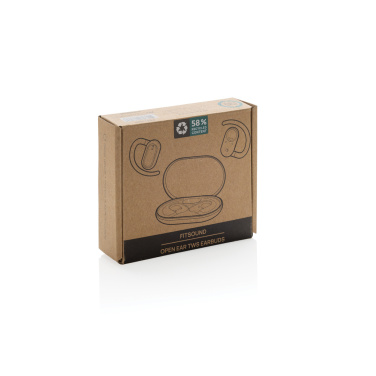 Logotrade promotional gift picture of: Fitsound RCS recycled plastic open ear TWS earbuds