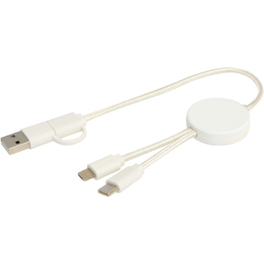 Logotrade promotional gifts photo of: Citala 5-in-1 recycled plastic 30 cm data sync and 27W fast charge cable