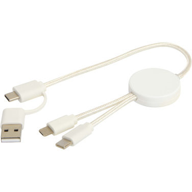 Logotrade advertising product picture of: Citala 5-in-1 recycled plastic 30 cm data sync and 27W fast charge cable