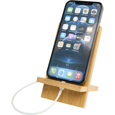 Logo trade advertising products image of: Ceibo detachable bamboo phone stand