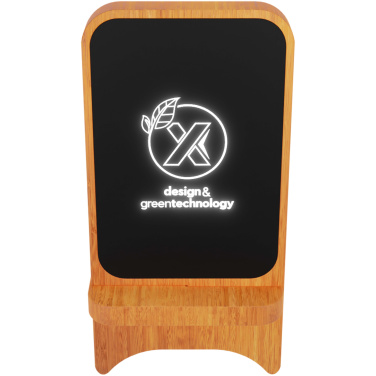 Logotrade promotional merchandise photo of: SCX.design W16 10W light-up wireless wooden stand