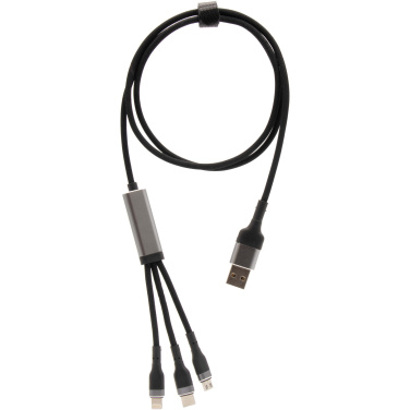 Logo trade promotional merchandise picture of: SCX.design C53 100W 5-in-1 rPET ultra fast charging cable