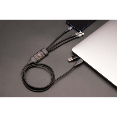 Logo trade promotional merchandise image of: SCX.design C50 5-in-1 fast charging 100W/5A cable with digital display