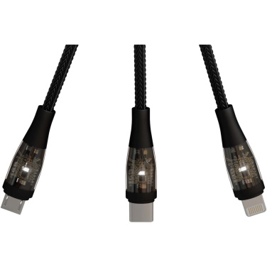 Logo trade advertising products image of: SCX.design C50 5-in-1 fast charging 100W/5A cable with digital display