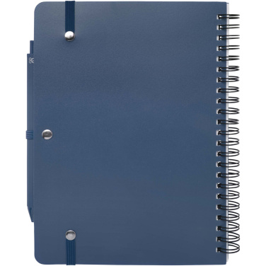 Logo trade promotional gift photo of: Thalaasa A5 ocean-bound hard cover notebook with ballpoint pen (black ink)