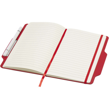 Logo trade business gift photo of: Nexus A5 hard cover notebook with pen and pencil combo (black ink)