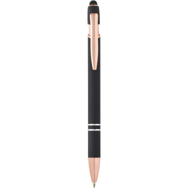 Logo trade business gift photo of: Nanna ballpoint pen with rose gold finish (blue ink)