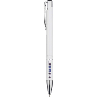Logo trade advertising products image of: Moneta recycled aluminium ballpoint pen (blue ink)