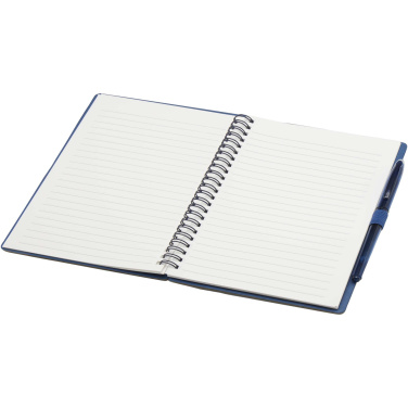 Logo trade promotional giveaways image of: Slate reusable soft cover notebook and pen set (black ink)