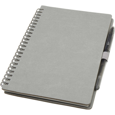 Logo trade promotional gifts image of: Slate reusable soft cover notebook and pen set (black ink)