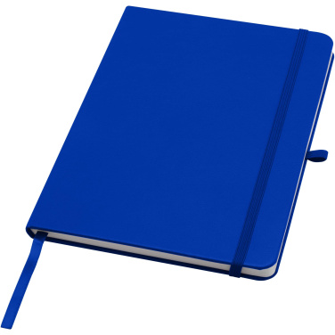 Logo trade promotional giveaways image of: Teak A5 recycled hard cover notebook with lined pages