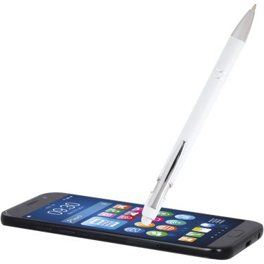 Logo trade promotional giveaways picture of: Kish ballpoint pen with silver finish (black ink)