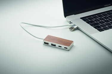 Logo trade promotional gifts image of: USB hub 4 ports 27,5 cm