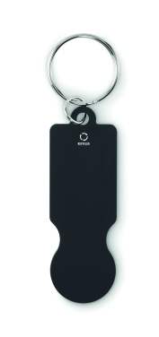 Logotrade promotional product image of: Key ring with trolley token