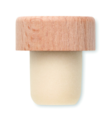 Logo trade promotional items picture of: Beech wood bottle stopper